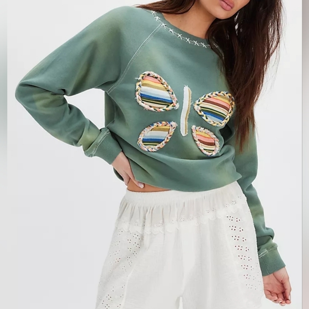 Free People Butterfly Sweatshirt - Picture 3 of 10
